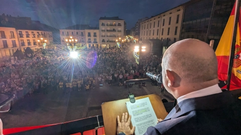 Valle Folgueral durante el pregón Valle Folgueral durante el pregón
