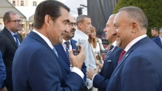 El consejero de Medio Ambiente, Juan Carlos Suárez-Quiñones, junto al presidente de la Diputación, Gerardo Álvarez