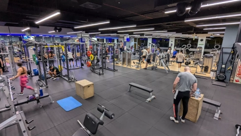Gimnasio en una imagen de archivo Gimnasio en una imagen de archivo