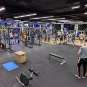 Gimnasio en una imagen de archivo Gimnasio en una imagen de archivo