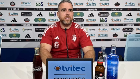 Javi Rey en sala de prensa