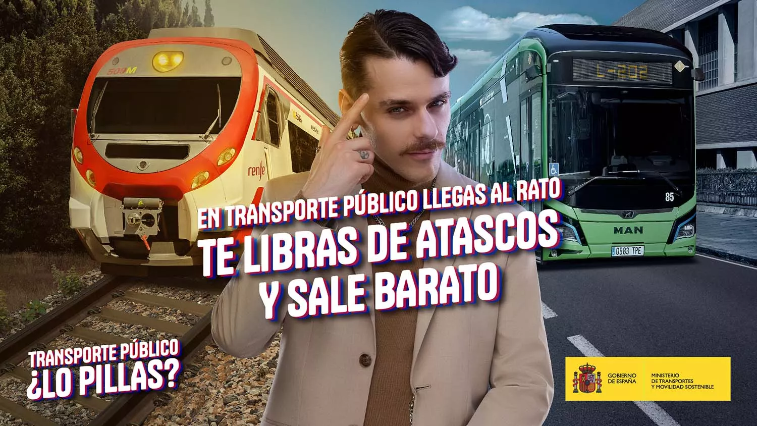 Transportes aprovecha el lema de Sánchez más transporte público y menos Lamborghini para un nuevo spot Transportes aprovecha el lema de Sánchez más transporte público y menos Lamborghini para un nuevo spot