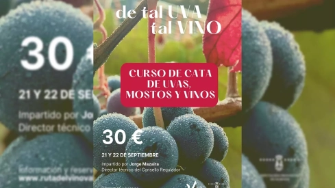 Cartel 'De tal uva, tal vino'.