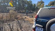 Guardia Civil.  investigación incendio Brañuelas
