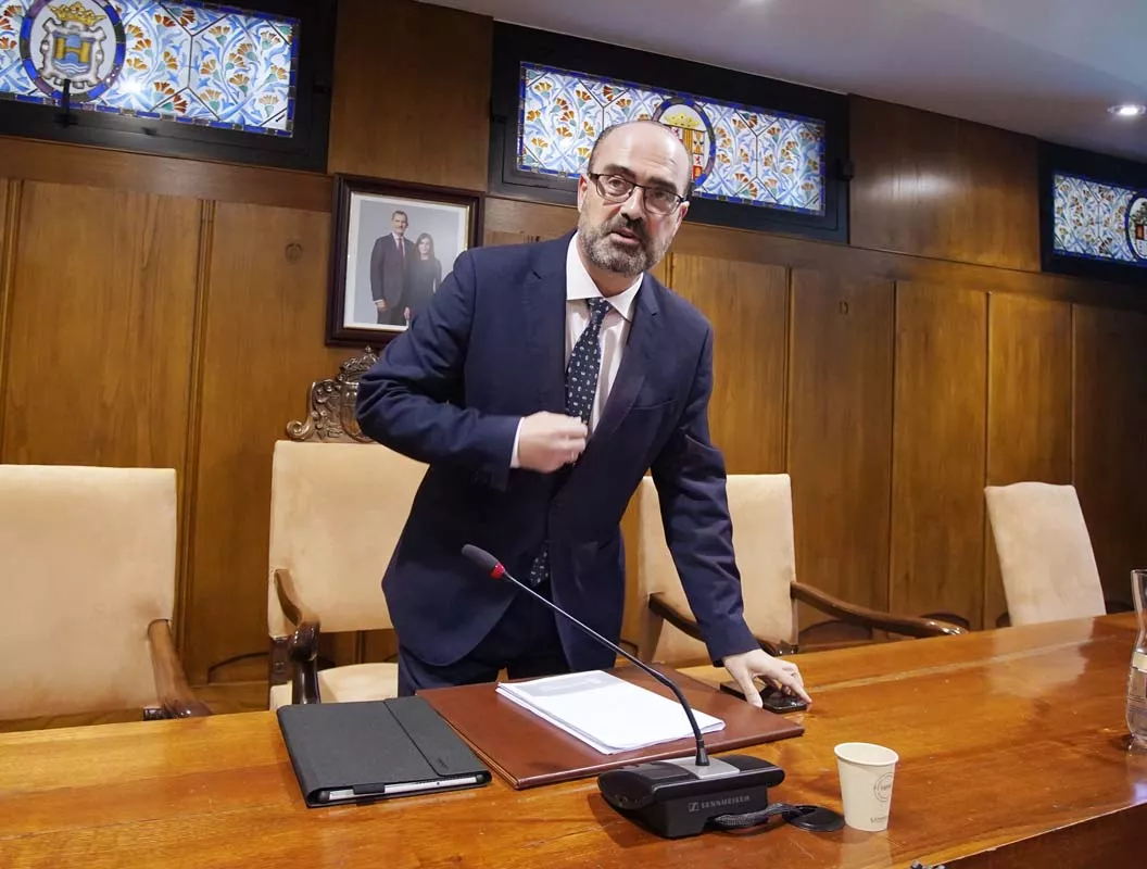 Imagen de archivo de Marco Morala, Alcalde de Ponferrada, durante un Pleno 