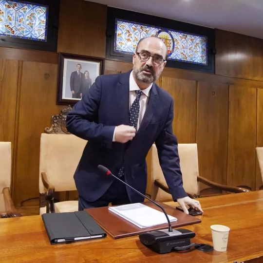 Imagen de archivo de Marco Morala, Alcalde de Ponferrada, durante un Pleno 