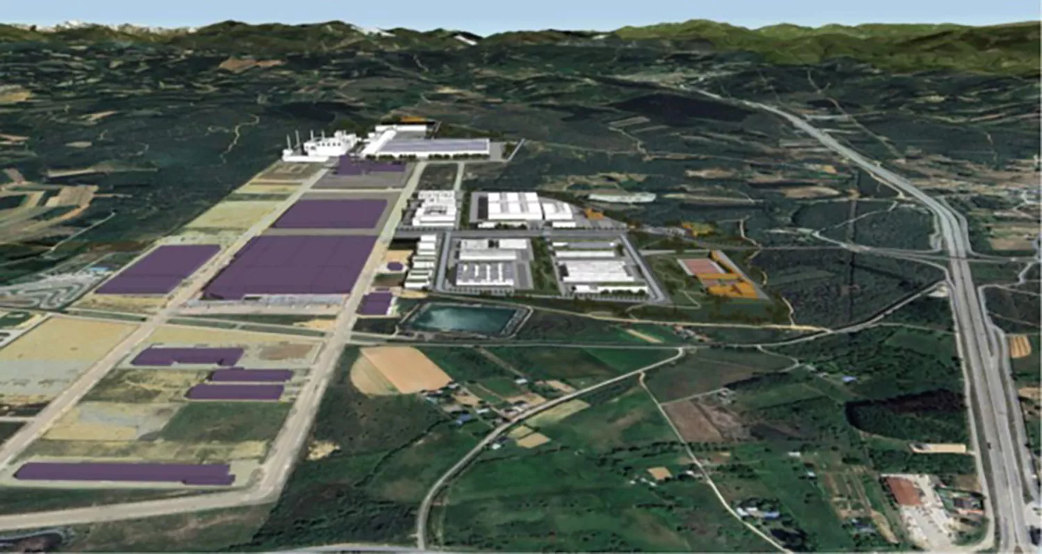 Imagen área del Polígono del Bayo en Cubillos del Sil | Cubillos del Sil completa la adjudicación de las obras de mejora de los accesos al Polígono del Bayo