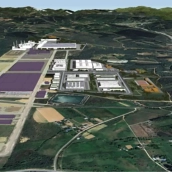 Imagen área del Polígono del Bayo en Cubillos del Sil | Cubillos del Sil completa la adjudicación de las obras de mejora de los accesos al Polígono del Bayo