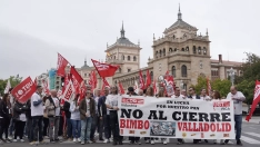 Manifestación contra el cierre de Bimbo en Valladolid