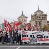 Manifestación contra el cierre de Bimbo en Valladolid