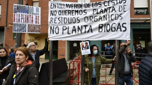 Protestas contra la planta de biogás en Castropodame