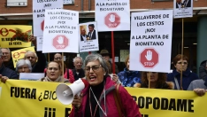 Protestas contra la planta de biogás de Castropodame
