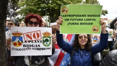 Protestas contra la planta de biogás de Castropodame