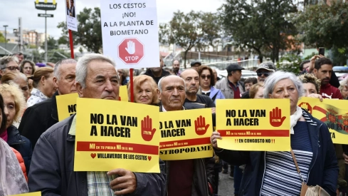 Protestas contra la planta de biogás de Castropodame