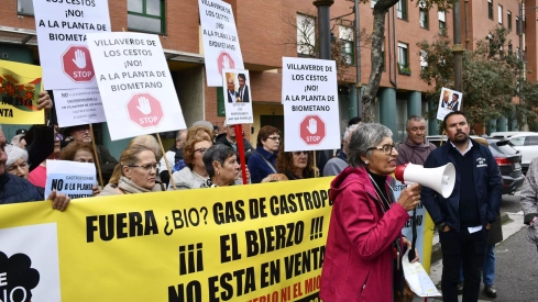 Protestas contra la planta de biogás de Castropodame