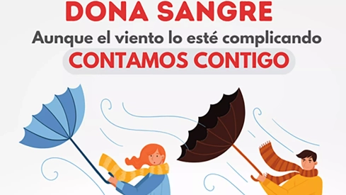 Donar sangre pese al viento Donar sangre pese al viento