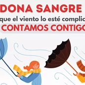 Donar sangre pese al viento