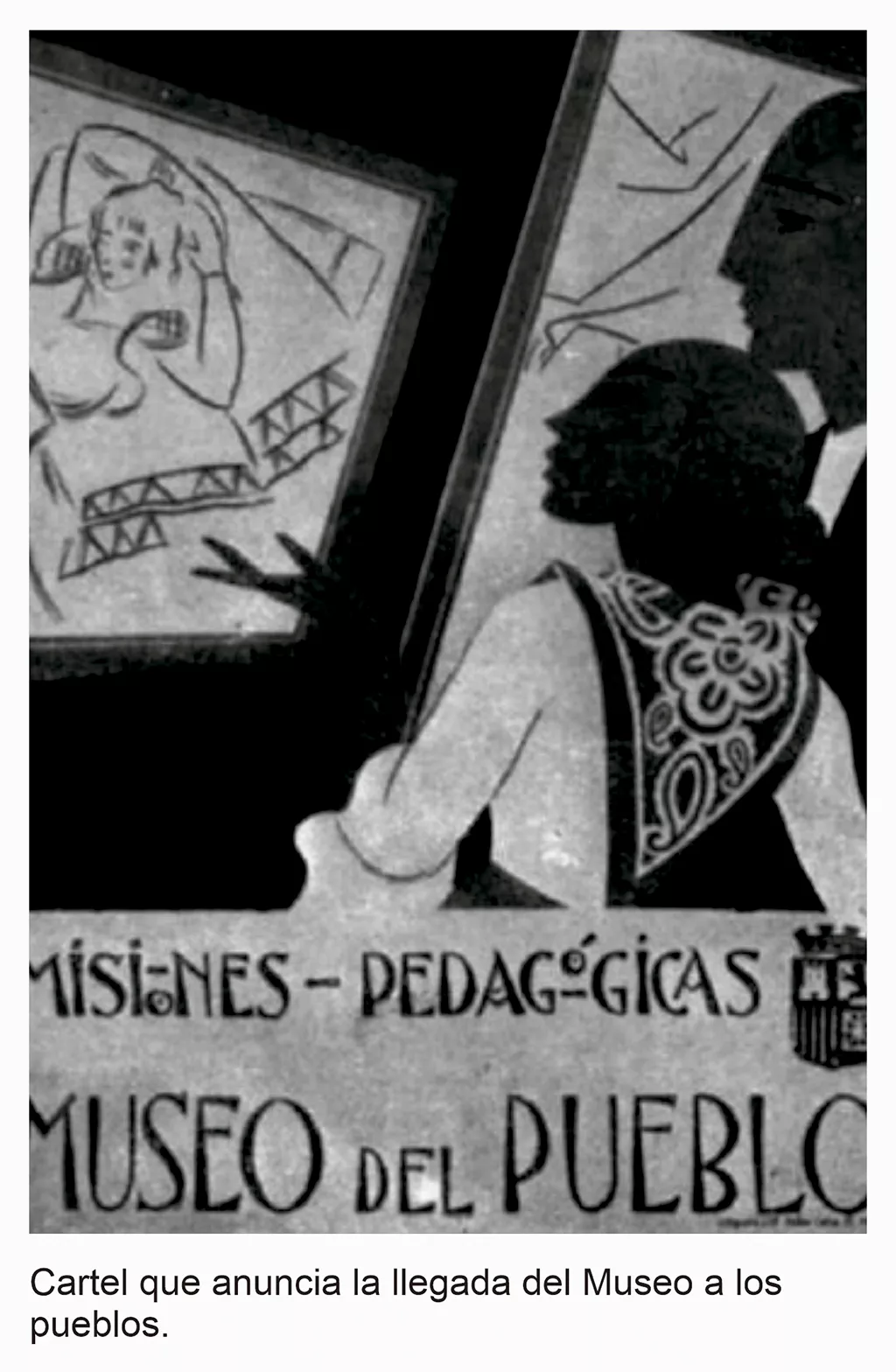 Cartel que anuncia la llegada del Museo a los pueblos Cartel que anuncia la llegada del Museo a los pueblos