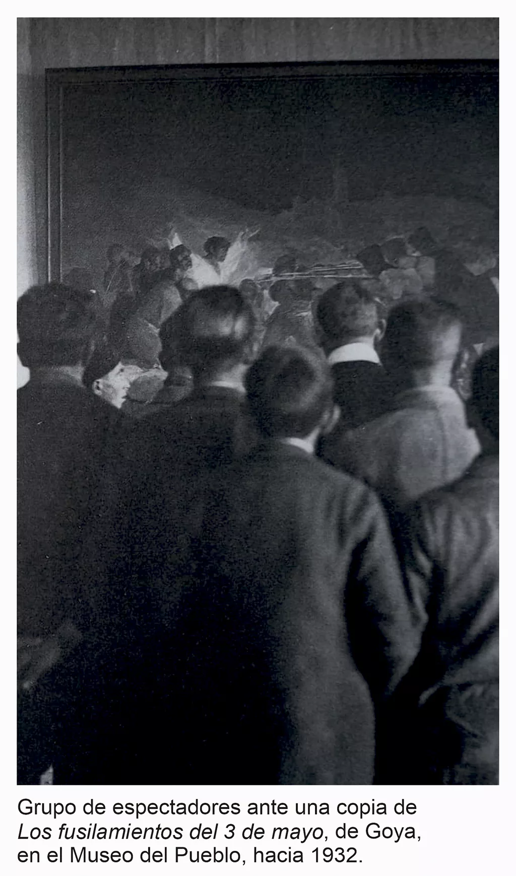 Grupo de espectadores ante un cuadro de Goya Grupo de espectadores ante un cuadro de Goya