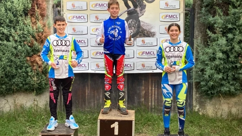 El joven piloto berciano Jorge Fernández, campeón de Castilla y León de Trial en TR5