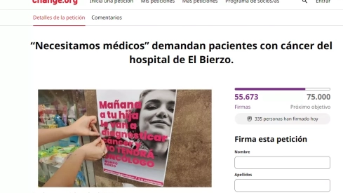 Familiares de pacientes con cáncer registran mañana más de 55.000 firmas pidiendo médicos en el Hospital El Bierzo