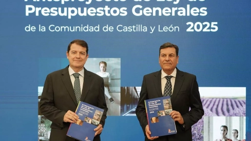 Rubén Cacho, ICAL . El presidente de la Junta de Castilla y León, Alfonso Fernández Mañueco, comparece en rueda de prensa para presentar el anteproyecto de Ley de Presupuestos Generales de Castilla y León