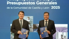 Rubén Cacho, ICAL . El presidente de la Junta de Castilla y León, Alfonso Fernández Mañueco, comparece en rueda de prensa para presentar el anteproyecto de Ley de Presupuestos Generales de Castilla y León