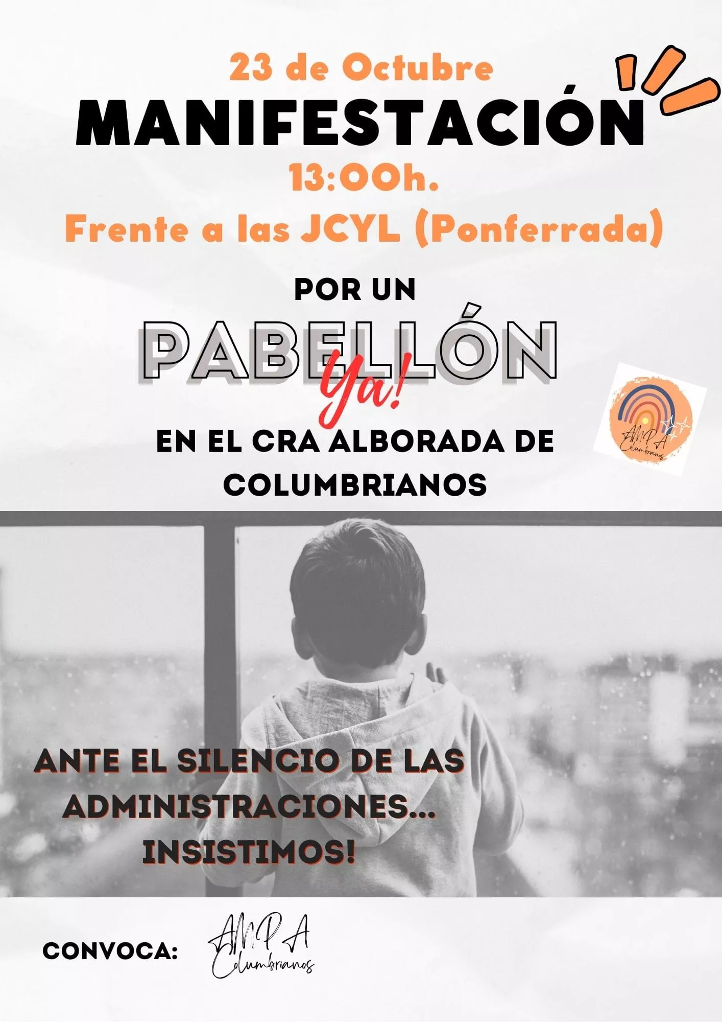 Manifestación pabellón Columbrianos Manifestación pabellón Columbrianos