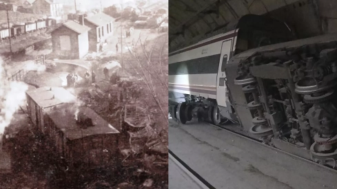 Descarrilamiento del tren de Torre del Bierzo y accidente de Madrid este sábado | Comparan el descarrilamiento del tren de Madrid con el accidente de Torre del Bierzo de 1944