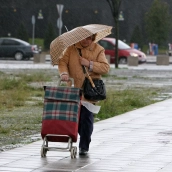 Lluvia en Ponferrada.