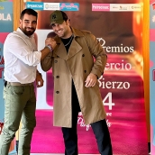 Reunión del Centro Mola con Bustamante. En la foto Iván Rodríguez, El Centro Mola, y David Bustamante