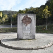 Placa conmemorativa donde se ubicó el campo de trabajos forzados de Fabero 