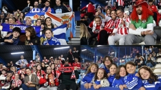 Aficionados durante el Ponferradina Zamora