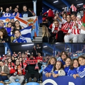 Aficionados durante el Ponferradina Zamora