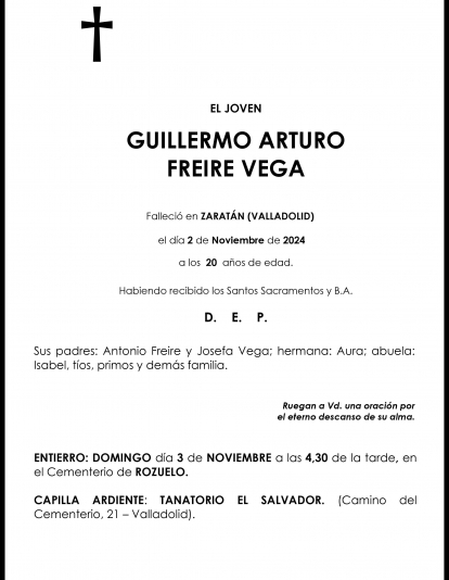 GUILLERMO ARTURO FREIRE VEGA