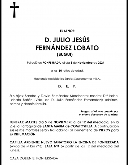 JULIO JESUS FERNANDEZ LOBATO