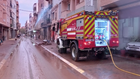 Bomberos de Ponferrada desplazados en Valencia 
