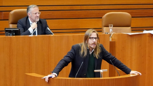 Pablo Fernández en un pleno de las Cortes de Castilla y León