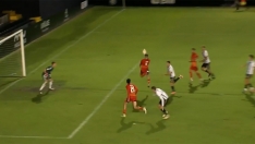 Segundo gol de la Ponferradina contra el Real Unión 