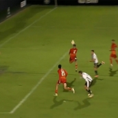 Segundo gol de la Ponferradina contra el Real Unión 