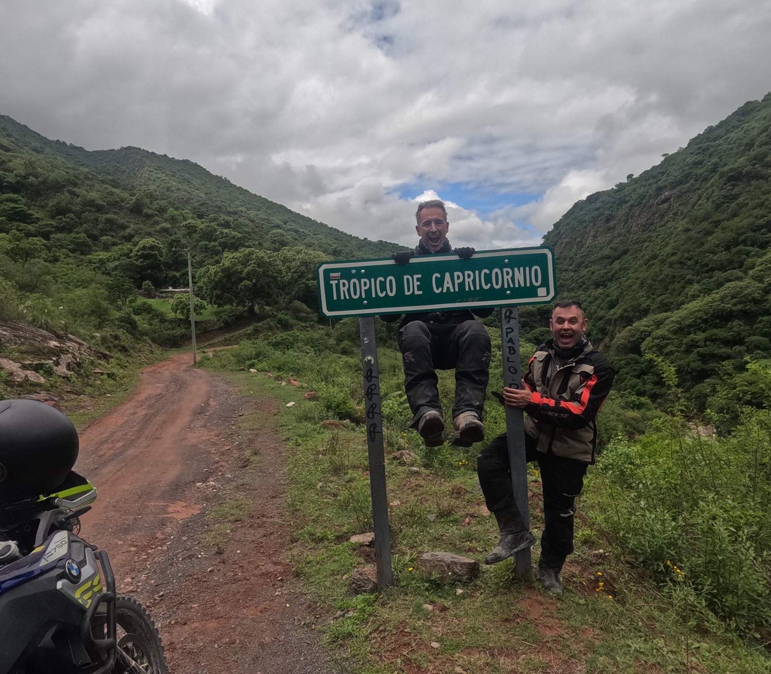 Luis Prada en su viaje motero por América Latina