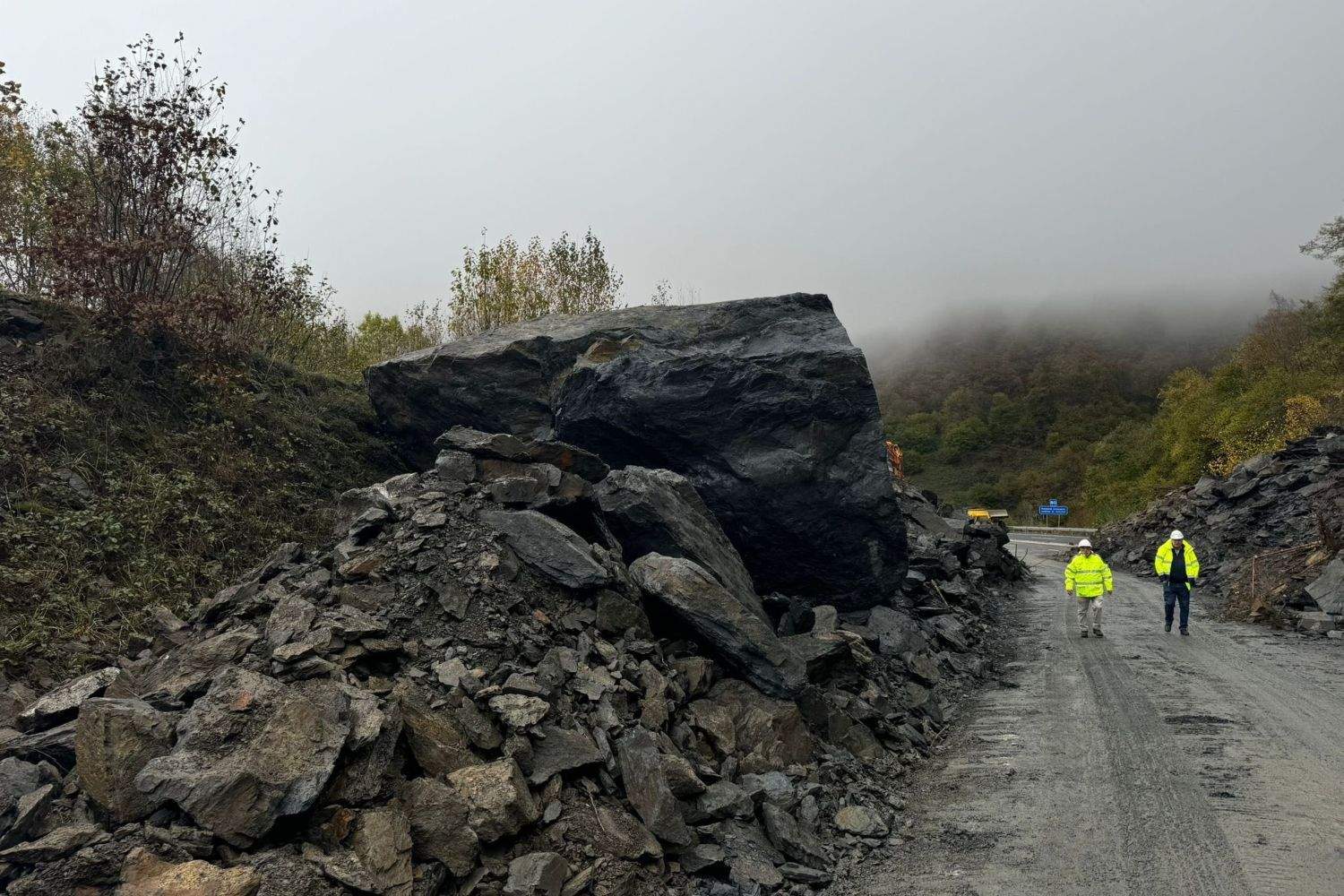 Imagen del desprendimiento en la AP-66