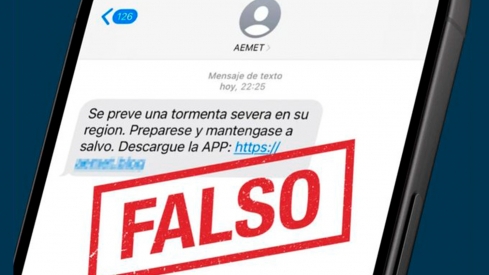 Como funciona el falso SMS de AEMET y como evitar esta estafa