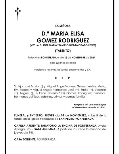 MARÍA ELISA GÓMEZ RODRÍGUEZ