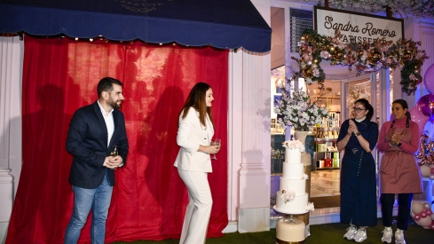 Escaparate navideño de Sandra Romero Patisserie