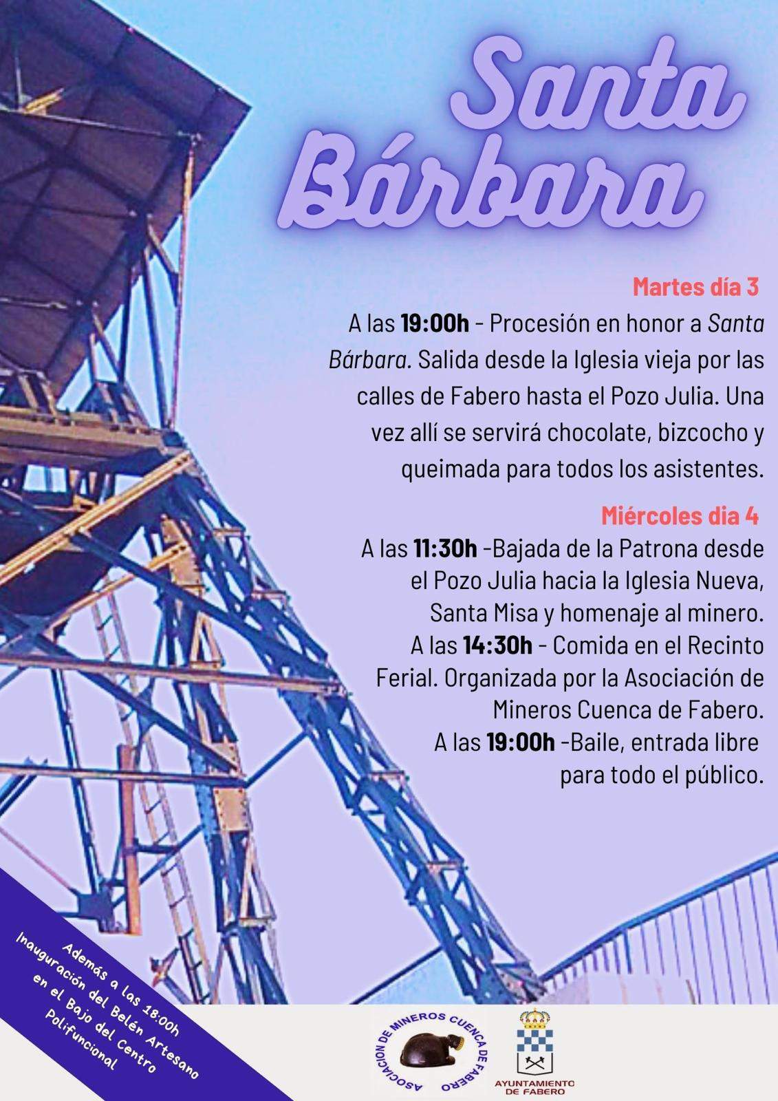 Actos del Ayuntamiento de Fabero por Santa Bárbara