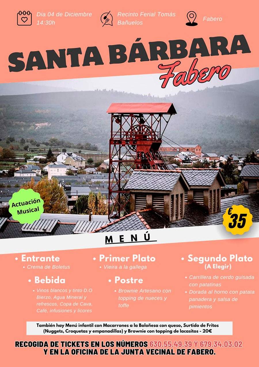 Actos del Ayuntamiento de Fabero por Santa Bárbara