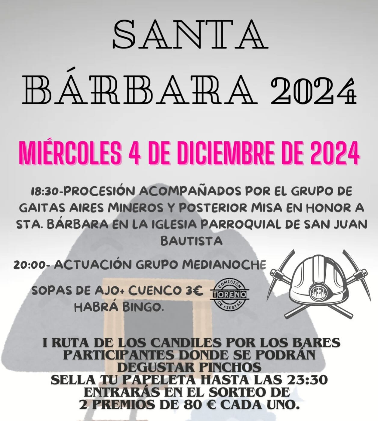 Actos del Ayuntamiento de Toreno por Santa Bárbara