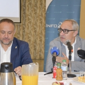 Desayuno InfoBierzo con Gerardo Álvarez Courel, presidente de la Diputación de León, y Olegario Ramón, presidente CCB