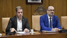 Pleno del Ayuntamiento de Ponferrada.  Iván Alonso y Marco Morala